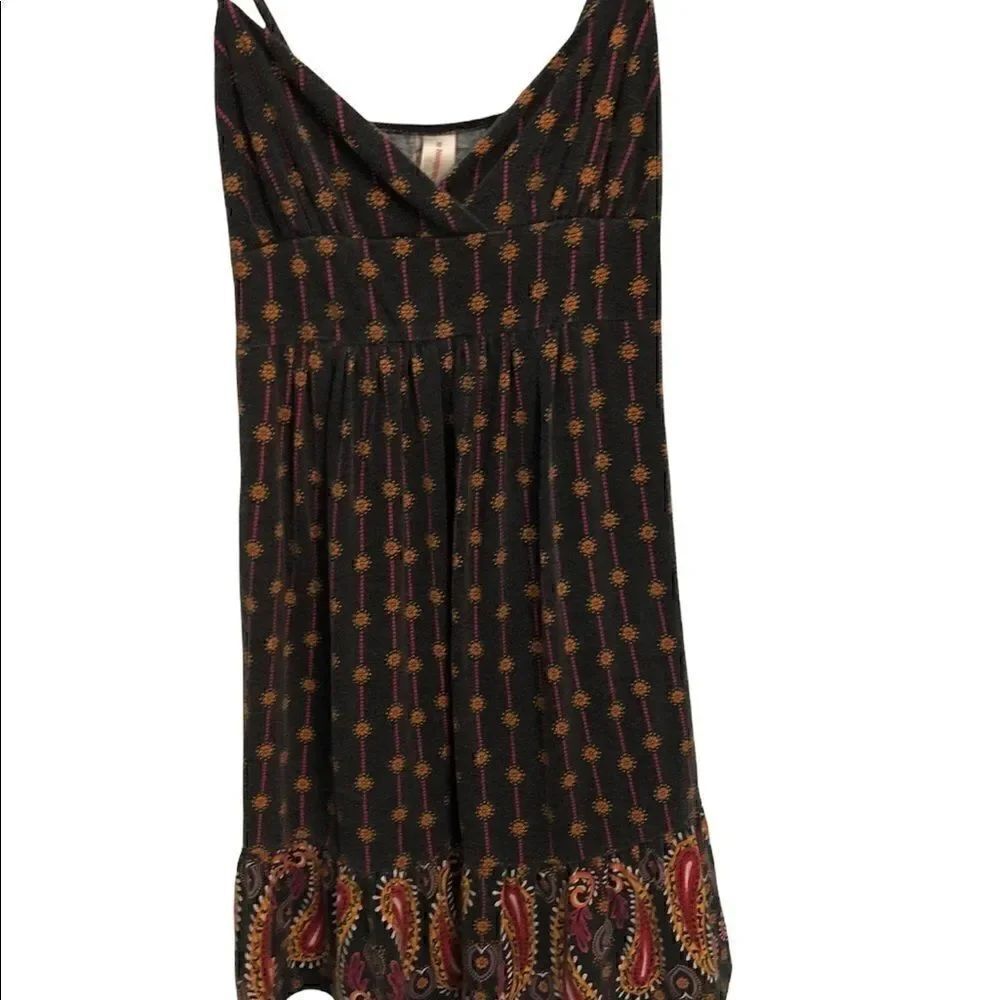 No Boundaries spaghetti strap mini dress or boho peasant long doll top